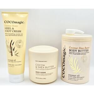 Cocomagic Shea Body Butter, Heel & Foot w/ Honey + Body Prescriptions Scrub